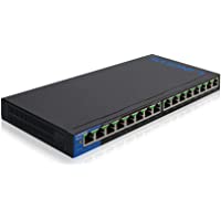 Los mejores  - Linksys LGS116P-EU - Unmanaged Switch Gigabit PoE+ de Escritorio para Empresas (16 Puertos- 1000 Mbps- Puertos detección…